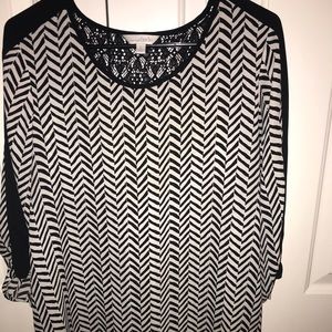 Chevron Sheer Blouse